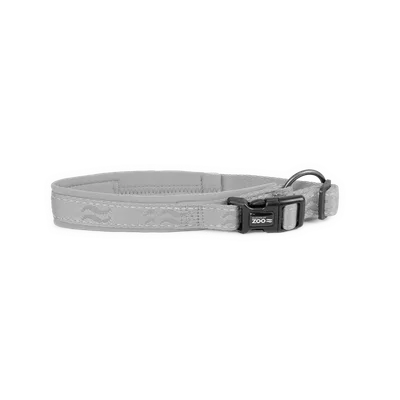 Selected by ZOO Hundhalsband Rufus vadderat ställbart 20 mm x 35-45 cm Grå
