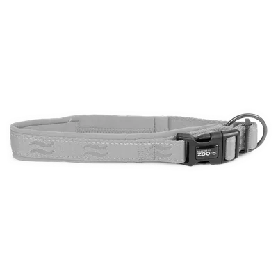 Selected by ZOO Hundhalsband Rufus vadderat ställbart 25 mm x 45-55 cm Grå