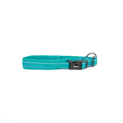 Selected by ZOO Hundhalsband Rufus vadderat ställbart 15 mm x 25-35 cm Turkos