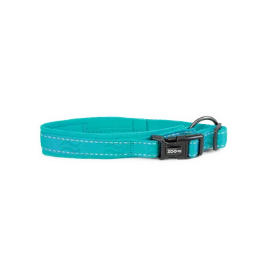 Selected by ZOO Hundhalsband Rufus vadderat ställbart 20 mm x 30-40 cm Turkos