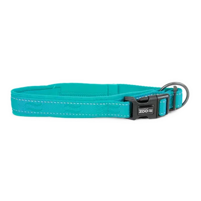 Selected by ZOO Hundhalsband Rufus vadderat ställbart 25 mm x 40-50 cm Turkos
