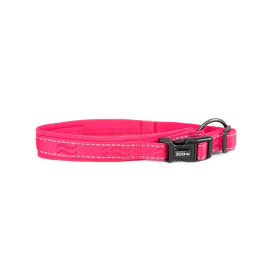 Selected by ZOO Hundhalsband Rufus vadderat ställbart 20 mm x 35-45 cm Rosa