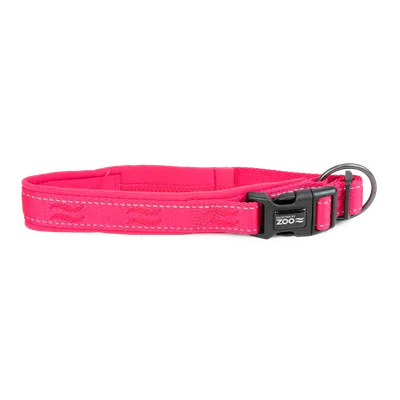 Selected by ZOO Hundhalsband Rufus vadderat ställbart 25 mm x 40-50 cm Rosa