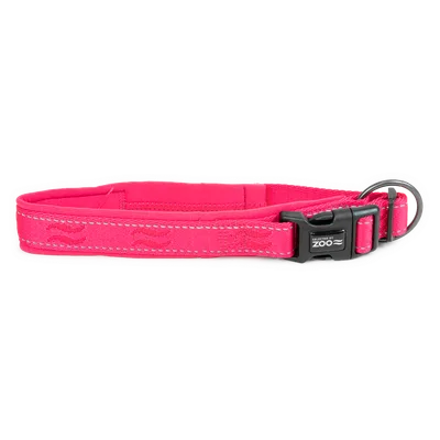 Selected by ZOO Hundhalsband Rufus vadderat ställbart 25 mm x 45-55 cm Rosa