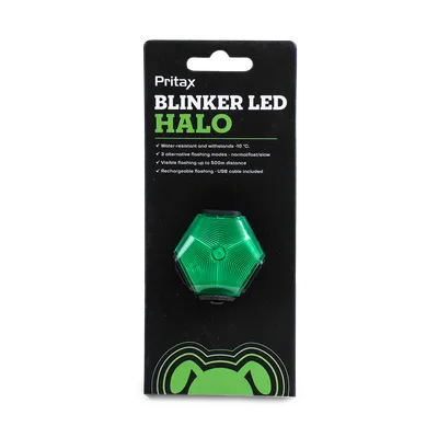 Pritax Blinker LED Halo, 5cm, Grön