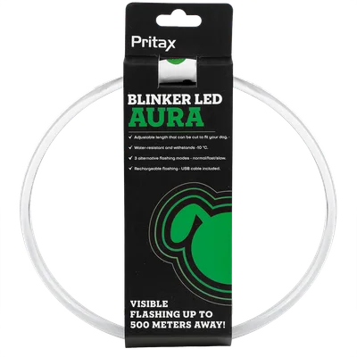 Pritax Blinkhalsband LED Aura, 8mm, 35-60cm, Grön
