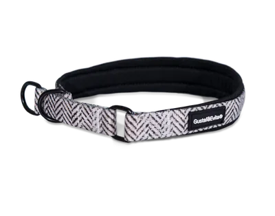 Gustaf och Evita Hundhalsband Modish halvstryp XS, 15mm x 30-40cm Mönstrad