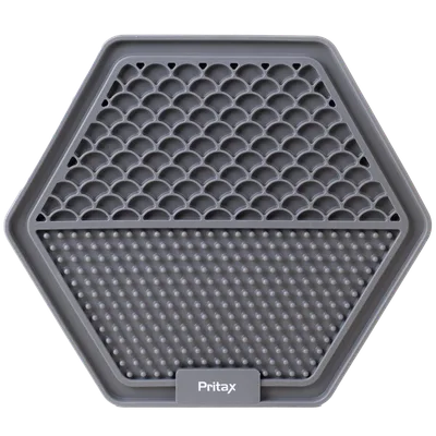 Pritax Lick mat Hexagon Grå 22cm