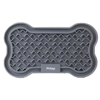 Pritax Lick mat Bone Grå 22 x 13 cm