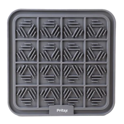Pritax Lick mat Square Grå 20 x 20 cm