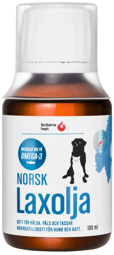 BioSalma Norsk Laxolja för Hund och Katt 100 ml
