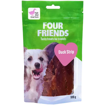 Hundgodis FourFriends duck Strip 400g