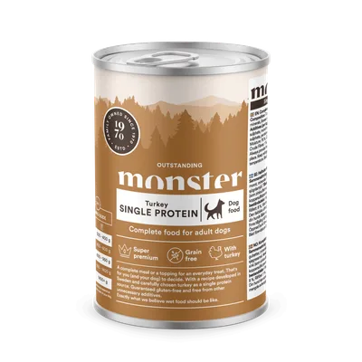 Monster Pet Food Dog Adult Single Turkey Burk 400 g