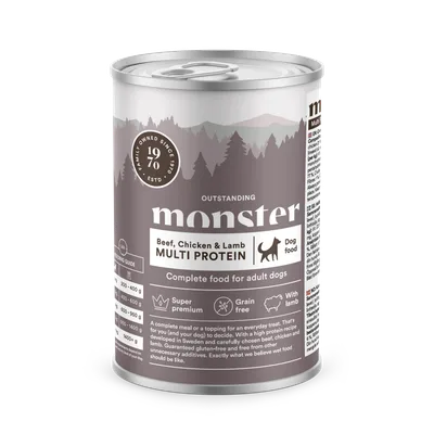 Monster Pet Food Dog Multi Beef/Chicken/Lamb Burk 400 g