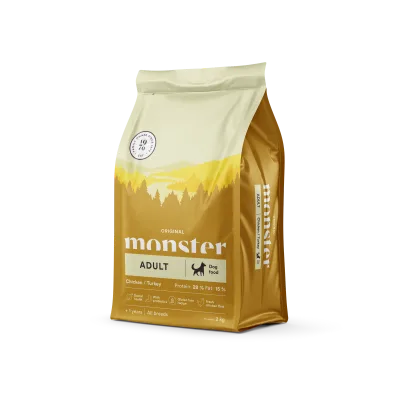 Monster Pet Food Dog Original Adult Chicken/Turkey All Breed 2 kg