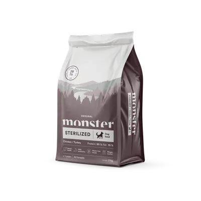 Monster Pet Food Dog Original Sterilized Chicken/Turkey All Breed 2 kg