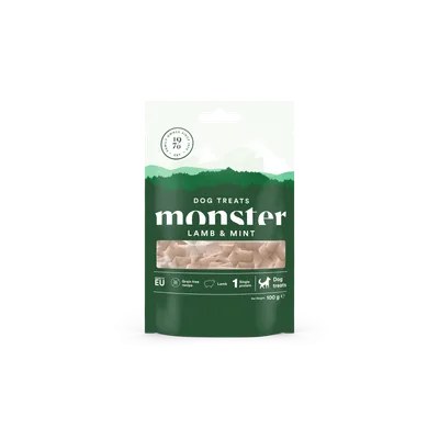 Hundgodis Monster Treats lamb & mint 100g