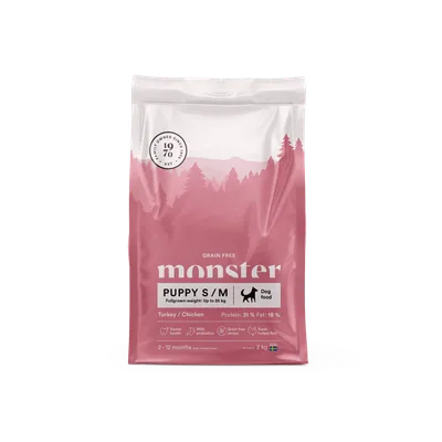 Monster Dog Puppy Small & Medium Grain Free Turkey & Chicken