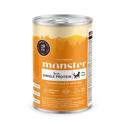 Monster Pet Food Dog Adult Single Duck Burk 400 g