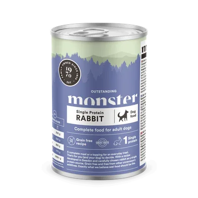 Monster Pet Food Dog Adult Single Rabbit Burk 400 g