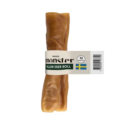 Monster Rawhide Fallow Deer Medium Roll 1 st