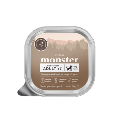 Monster Pet Food Dog Adult +7 Paté 150g