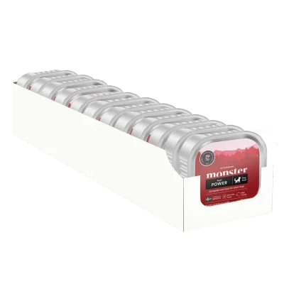 Monster Dog Adult Power Paté nötkött för hund 12 x 150 g