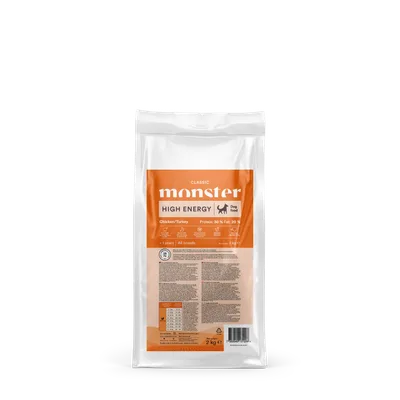 Monster Dog Classic High Energy Chicken & Turkey Torrfoder till Hund