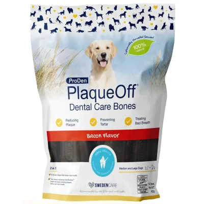 Hundtugg PlaqueOff Dental Bones bacon 482g 13-p
