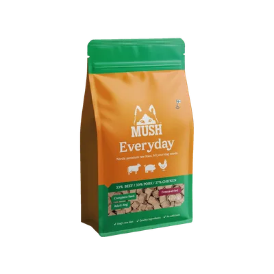 Mush Everyday Frystorkat Grön Nöt, Gris, Kyckling 400 g