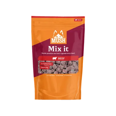 Mush Mix it Frozen Beef Färskfoder till Hund 560 g