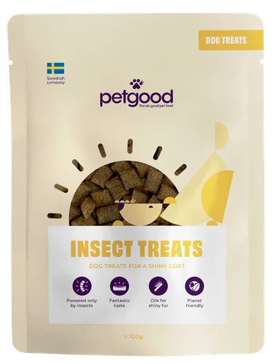 Petgood Skin & Coat Hundgodis med Insektsprotein 100 g
