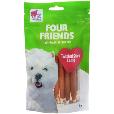 FourFriends Dog Twisted Stick Lamb 25 cm