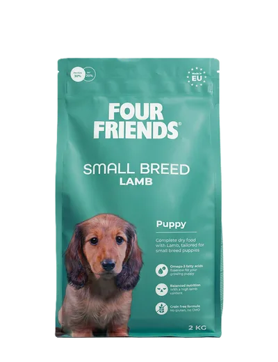 FourFriends Dog Small Breed Puppy Lamb Torrfoder till Valp