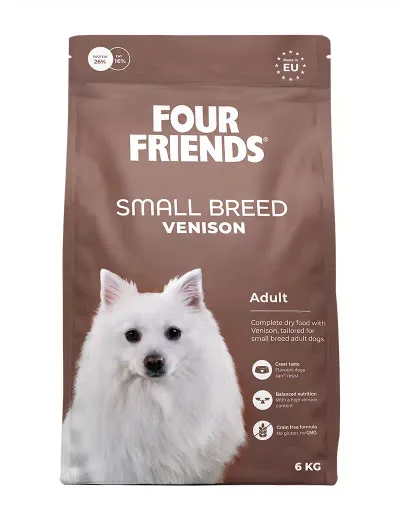 FourFriends Dog Small Breed Venison Torrfoder till Hund