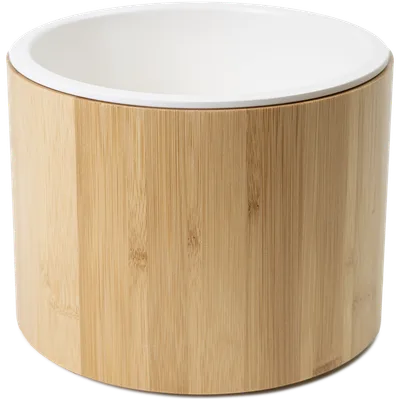 Selected by ZOO Upphöjd Matskål Bamboo Ergo Vit XL 1500ml 22x15cm