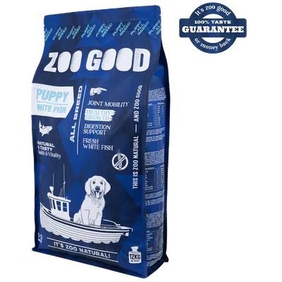 ZOO GOOD Dog White Fish Skin & Hair Puppy All Breed 12 kg