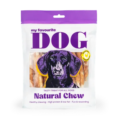 My favourite DOG Twisted Rawhide Sticks XL - Chicken 17 cm, 375g, 8-pack