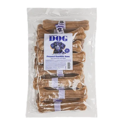 My favourite DOG Pressed Rawhide chew Bone - Natural 21 cm