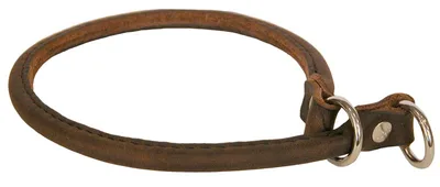 Rundsytt Dressyrhalsband Brun 50cm