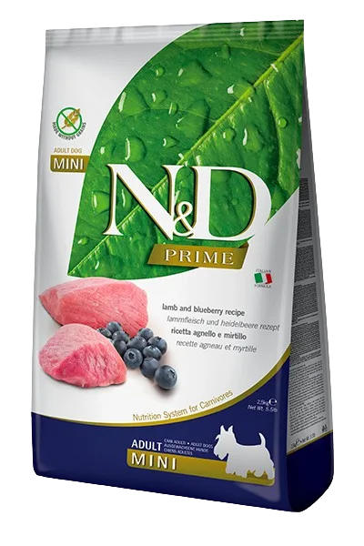 Farmina N&D Dog Prime Lamm & Blåbär Adult Mini 2,5 kg