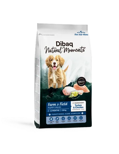 DIBAQ Natural Moments Dog Farm & Field Puppy Maxi 2 kg