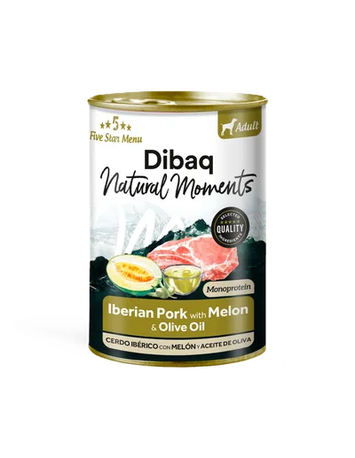 DIBAQ Natural Moments Dog Adult Iberian Pork With Melon 380gr