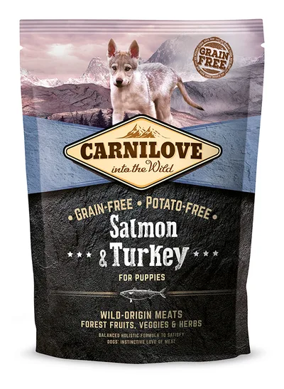 Salmon & Turkey Puppy Torrfoder för hund 1,5kg