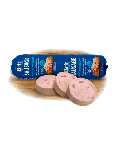 Brit Premium Köttkorvar Kyckling & Lamm - 800g