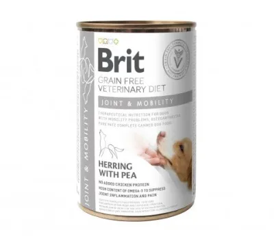 Brit Veterinary Diet Joint & Mobility Herring with Pea för hundar 6 x 400 g