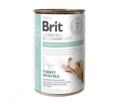 Brit Veterinary Diet Struvite Turkey with Pea för hundar 6 x 400 g