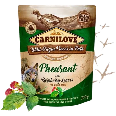 Carnilove Dog Pouch Paté Pheasant with Raspberry Leaves 300 g