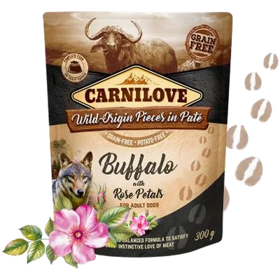 Carnilove Dog Pouch Paté Buffalo with Rose Petals 300 g