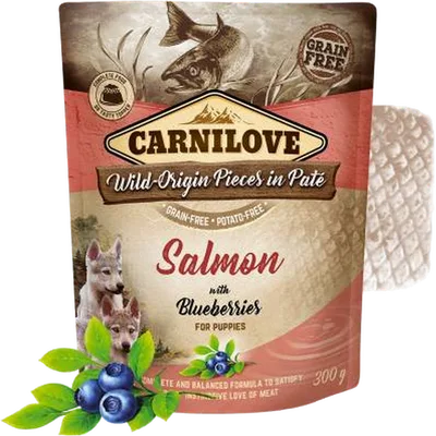Carnilove Dog Pouch Paté Salmon with berries for Puppies 300 g
